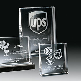 Glas-Trophie Frames für Laserinnengravur 2D 